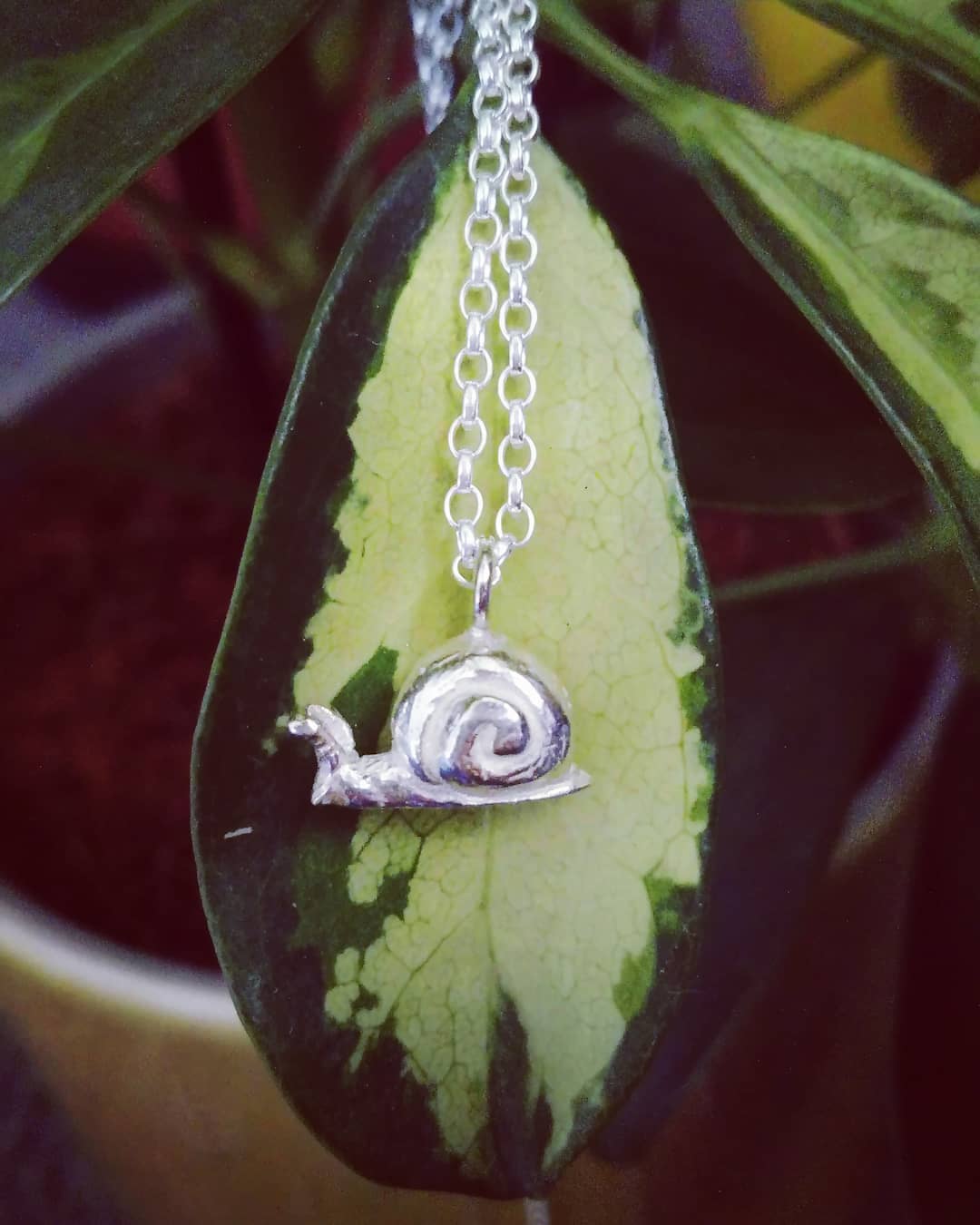 Silver Snail Necklace