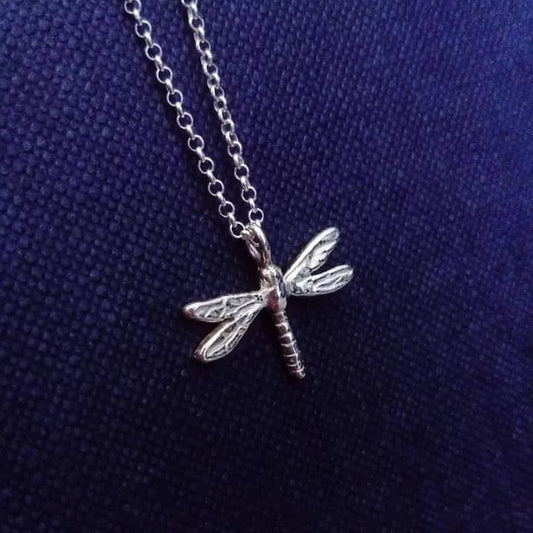 Silver Dragonfly Necklace