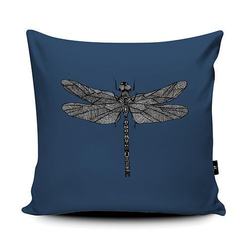 Navy Dragonfly Cushion