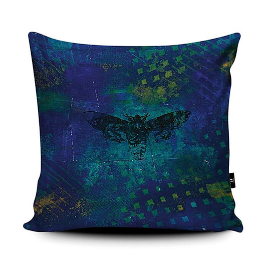 Abstract Death's Head Hawkmoth Cushion