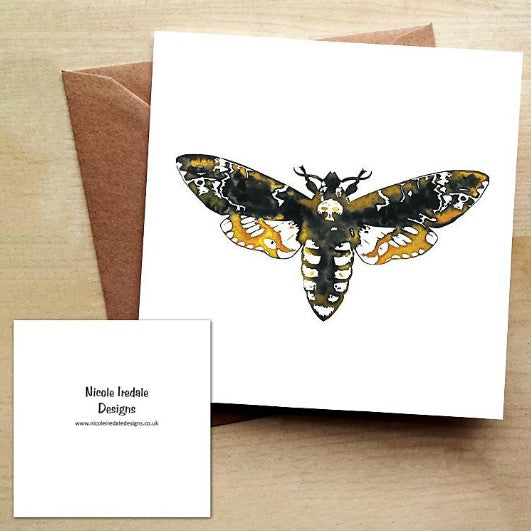 Death's Head Hawkmoth Greetings Card